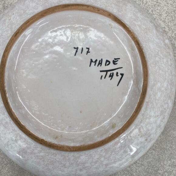 Mid-Century Fratelli Fanciullacci Pottery 8" Hand Painted  Ceramic Made in Italy - Picture 5 of 6